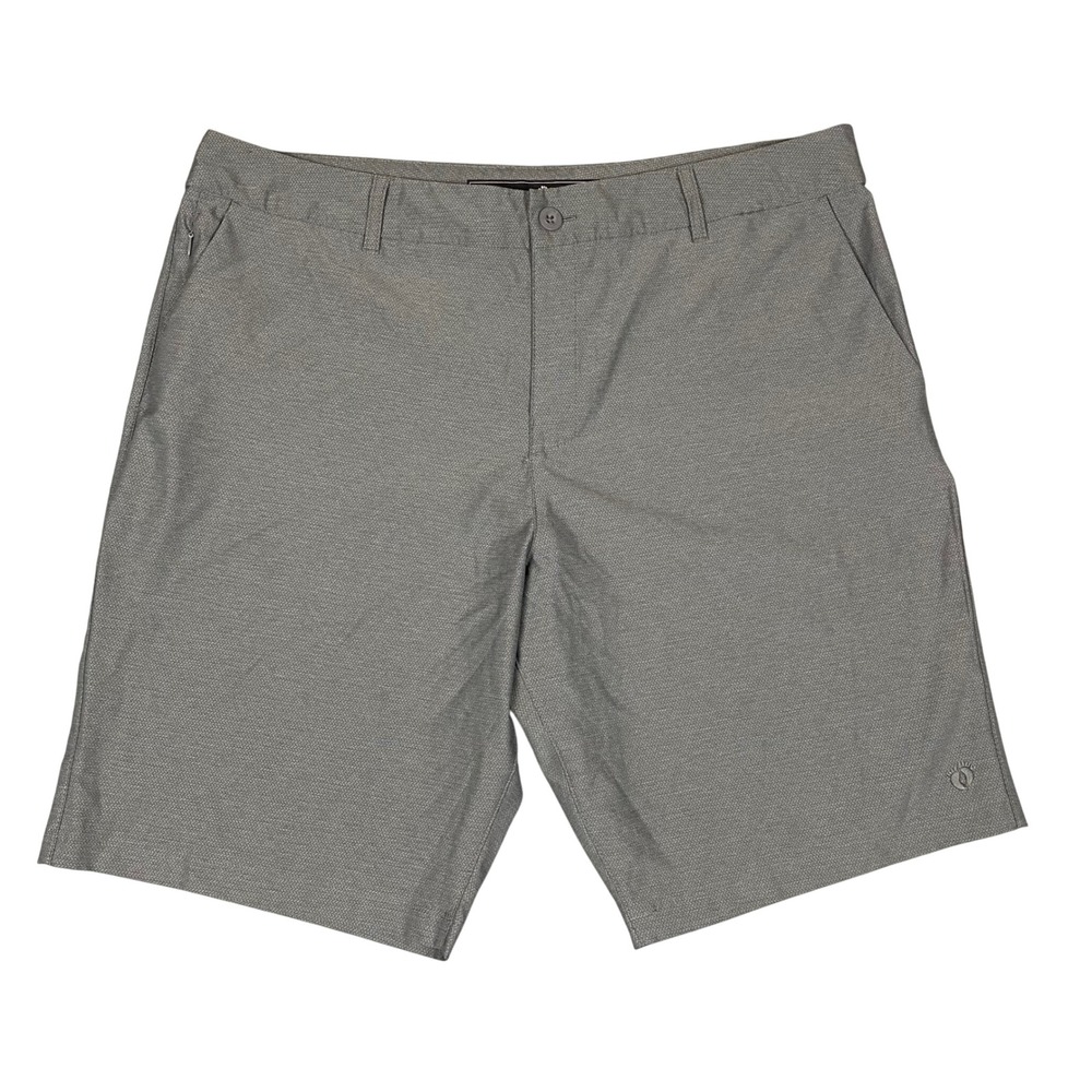 Hang Ten Hybrid Stretch‎ Textured Performance Walk Shorts Mens 38 Gray